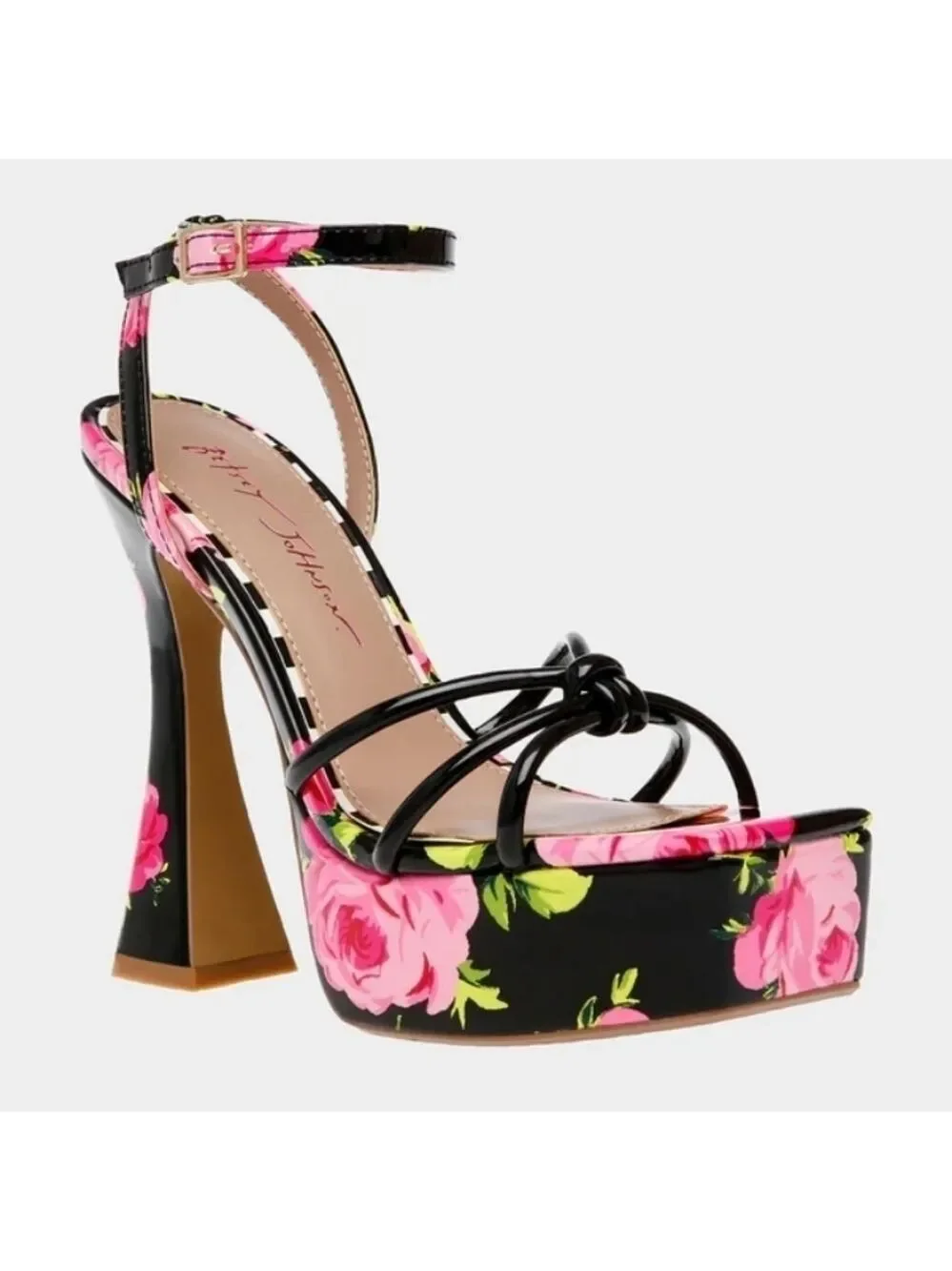Betsy Johnson Tiky Platform Heels Black Multi